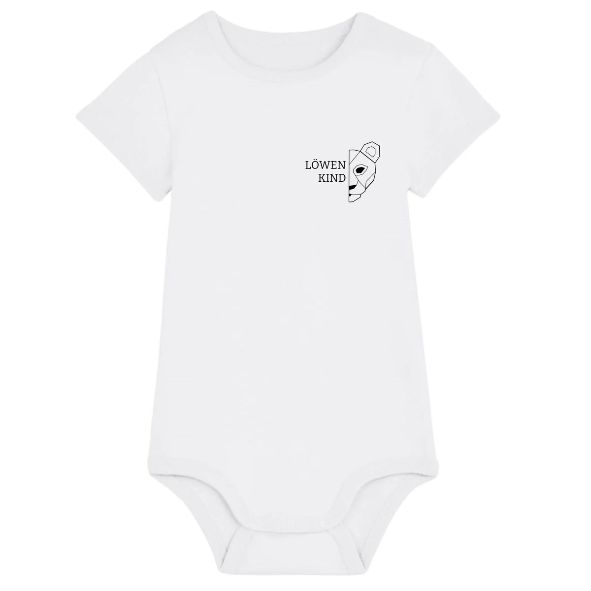 Löwen Baby Brusttasche - Bio Baby Body *personalisierbar (ohne Namen)* Baby Body ST ST White