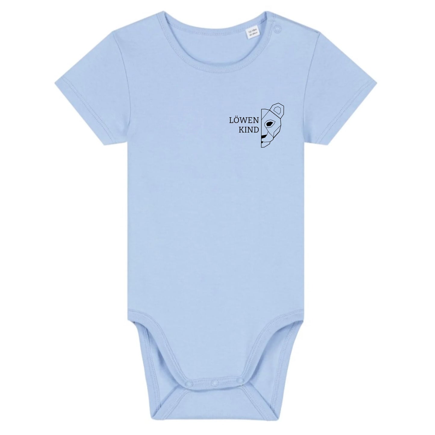 Löwen Baby Brusttasche - Bio Baby Body *personalisierbar (ohne Namen)* Baby Body ST ST Blue-Soul