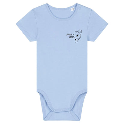 Löwen Baby Brusttasche - Bio Baby Body *personalisierbar (ohne Namen)* Baby Body ST ST Blue-Soul