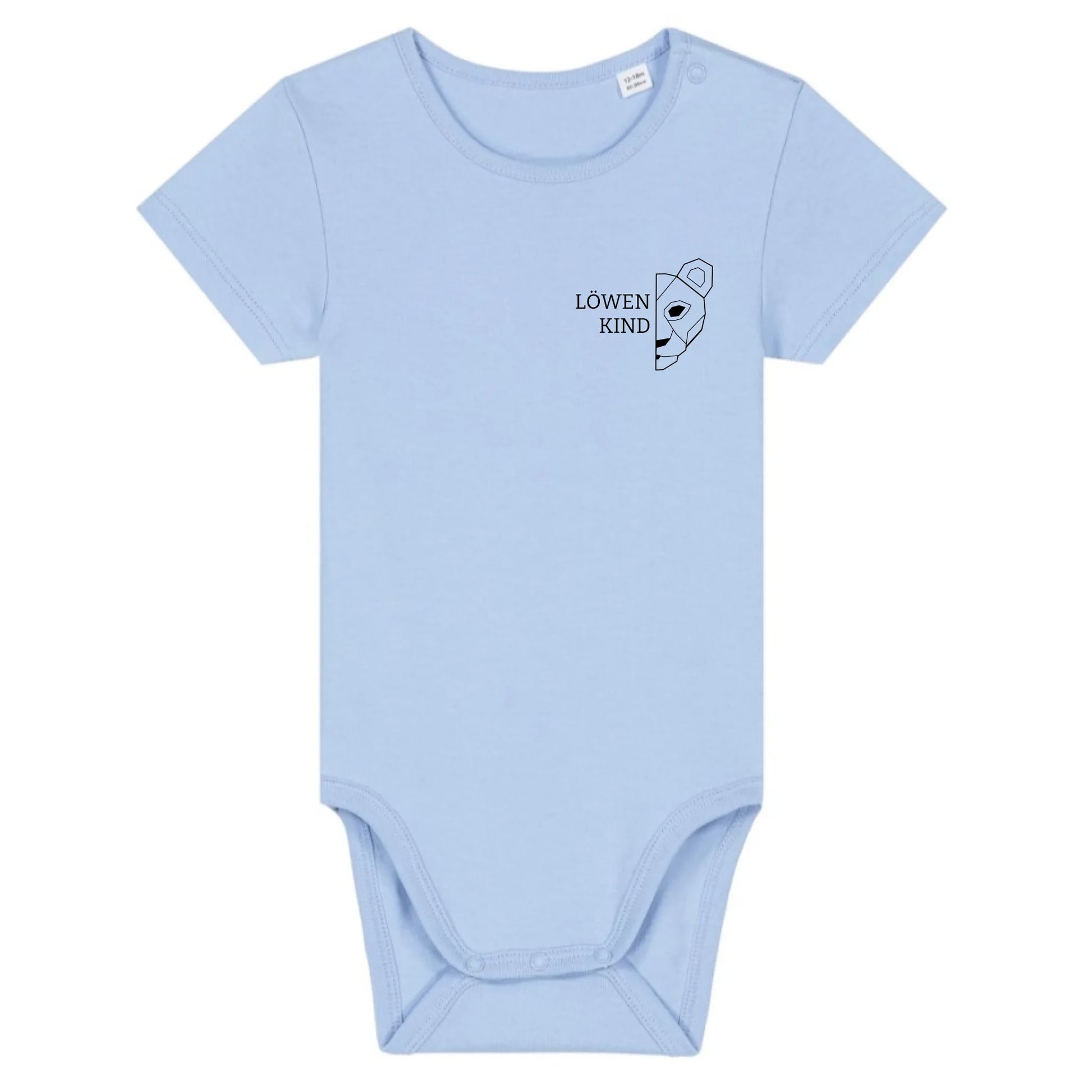 Löwen Baby Brusttasche - Bio Baby Body *personalisierbar (ohne Namen)* Baby Body ST ST Blue-Soul
