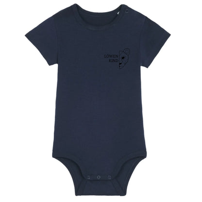 Löwen Baby Brusttasche - Bio Baby Body *personalisierbar (ohne Namen)* Baby Body ST ST French-Navy