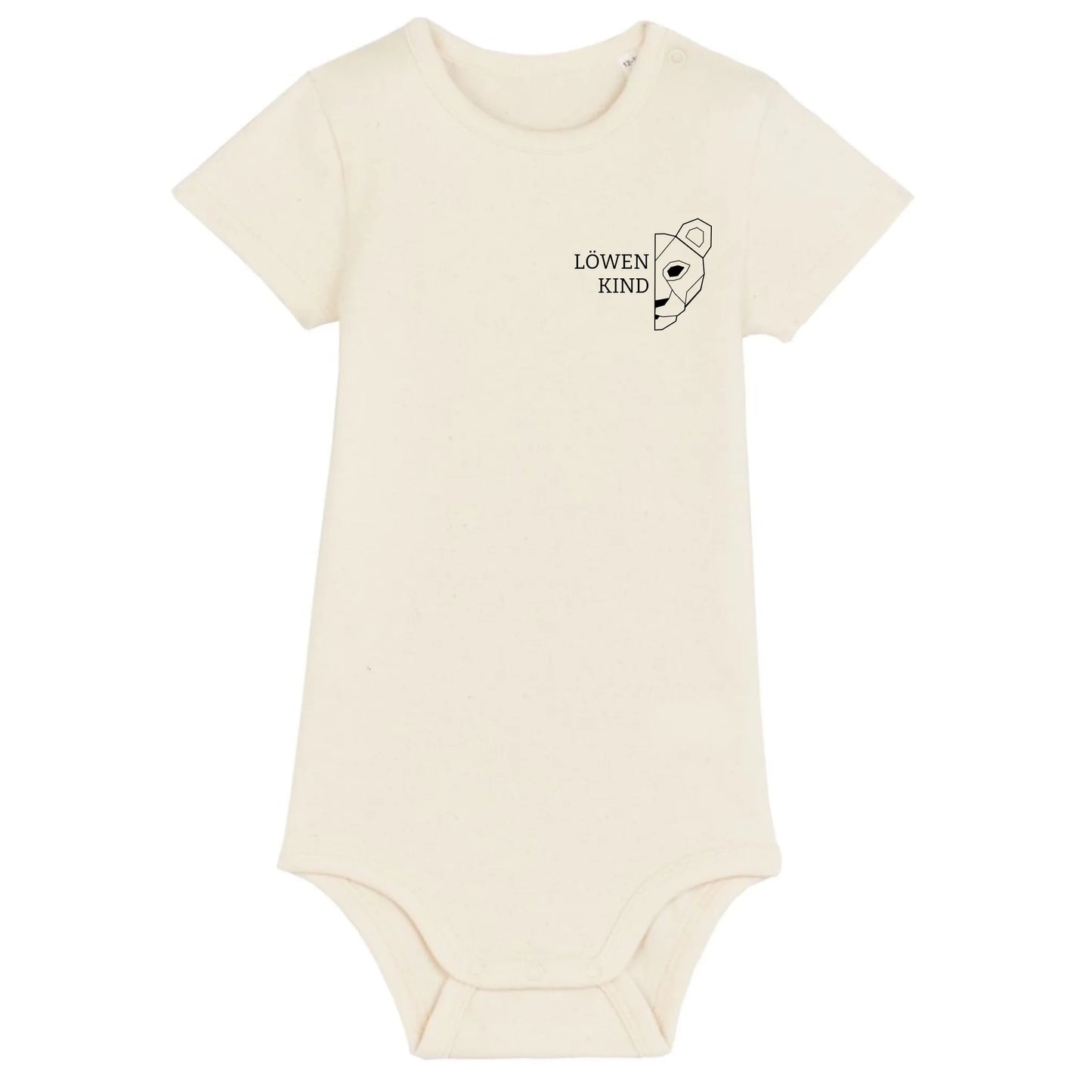 Löwen Baby Brusttasche - Bio Baby Body *personalisierbar (ohne Namen)* Baby Body ST ST Natural-Raw