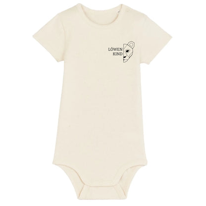 Löwen Baby Brusttasche - Bio Baby Body *personalisierbar (ohne Namen)* Baby Body ST ST Natural-Raw