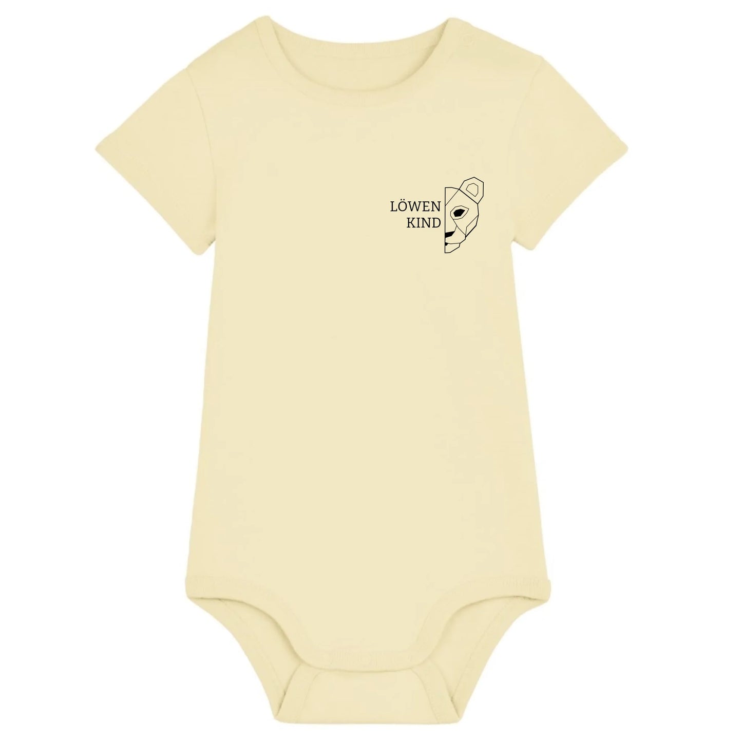 Löwen Baby Brusttasche - Bio Baby Body *personalisierbar (ohne Namen)* Baby Body ST ST Butter