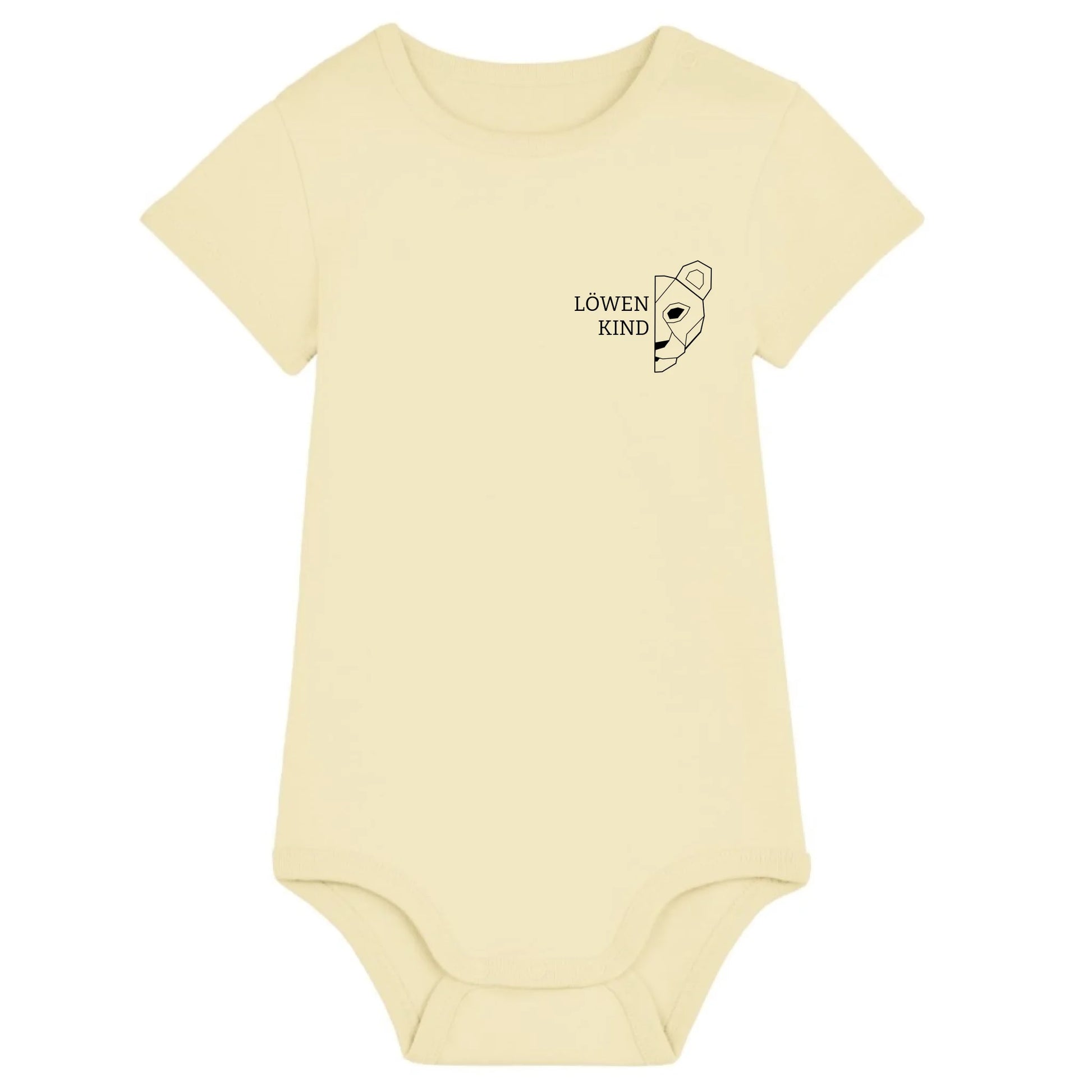 Löwen Baby Brusttasche - Bio Baby Body *personalisierbar (ohne Namen)* Baby Body ST ST Butter