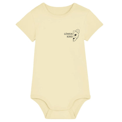 Löwen Baby Brusttasche - Bio Baby Body *personalisierbar (ohne Namen)* Baby Body ST ST Butter