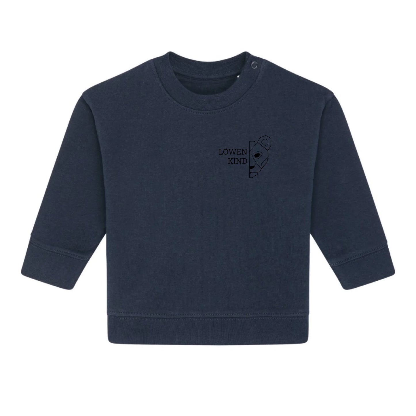 Löwen Baby Brusttasche - Bio Baby Sweatshirt *personalisierbar (ohne Namen)* Baby Changer Sweatshirt ST ST NEU French-Navy