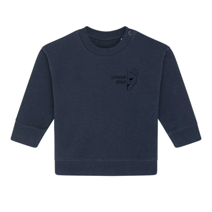 Löwen Baby Brusttasche - Bio Baby Sweatshirt *personalisierbar (ohne Namen)* Baby Changer Sweatshirt ST ST NEU French-Navy