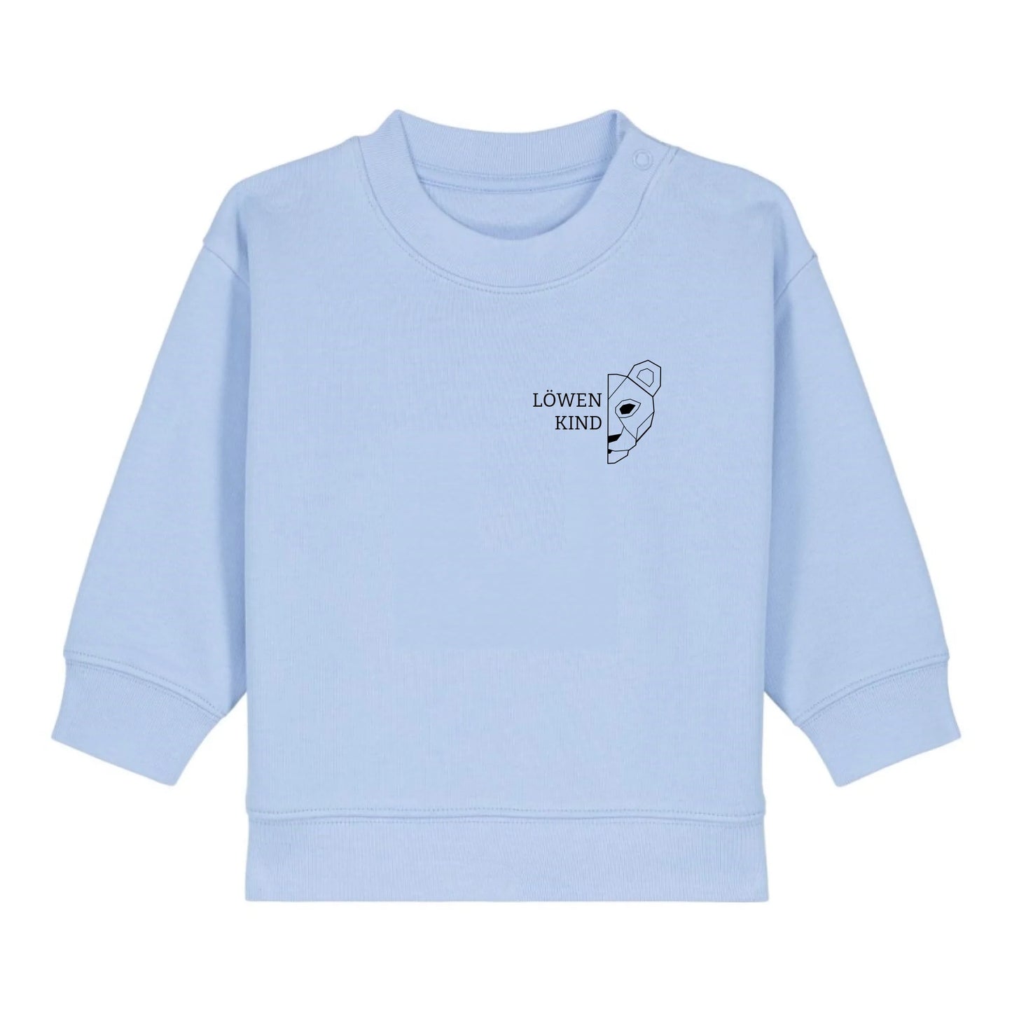 Löwen Baby Brusttasche - Bio Baby Sweatshirt *personalisierbar (ohne Namen)* Baby Changer Sweatshirt ST ST NEU Blue-Soul
