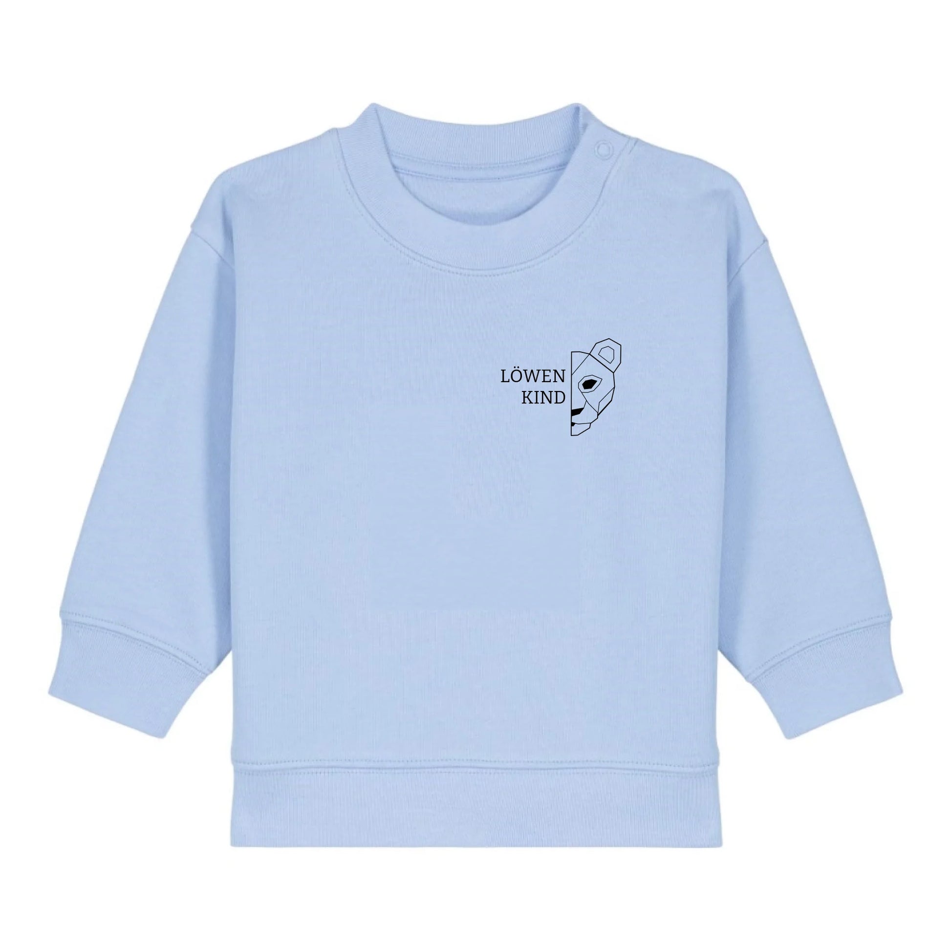 Löwen Baby Brusttasche - Bio Baby Sweatshirt *personalisierbar (ohne Namen)* Baby Changer Sweatshirt ST ST NEU Blue-Soul