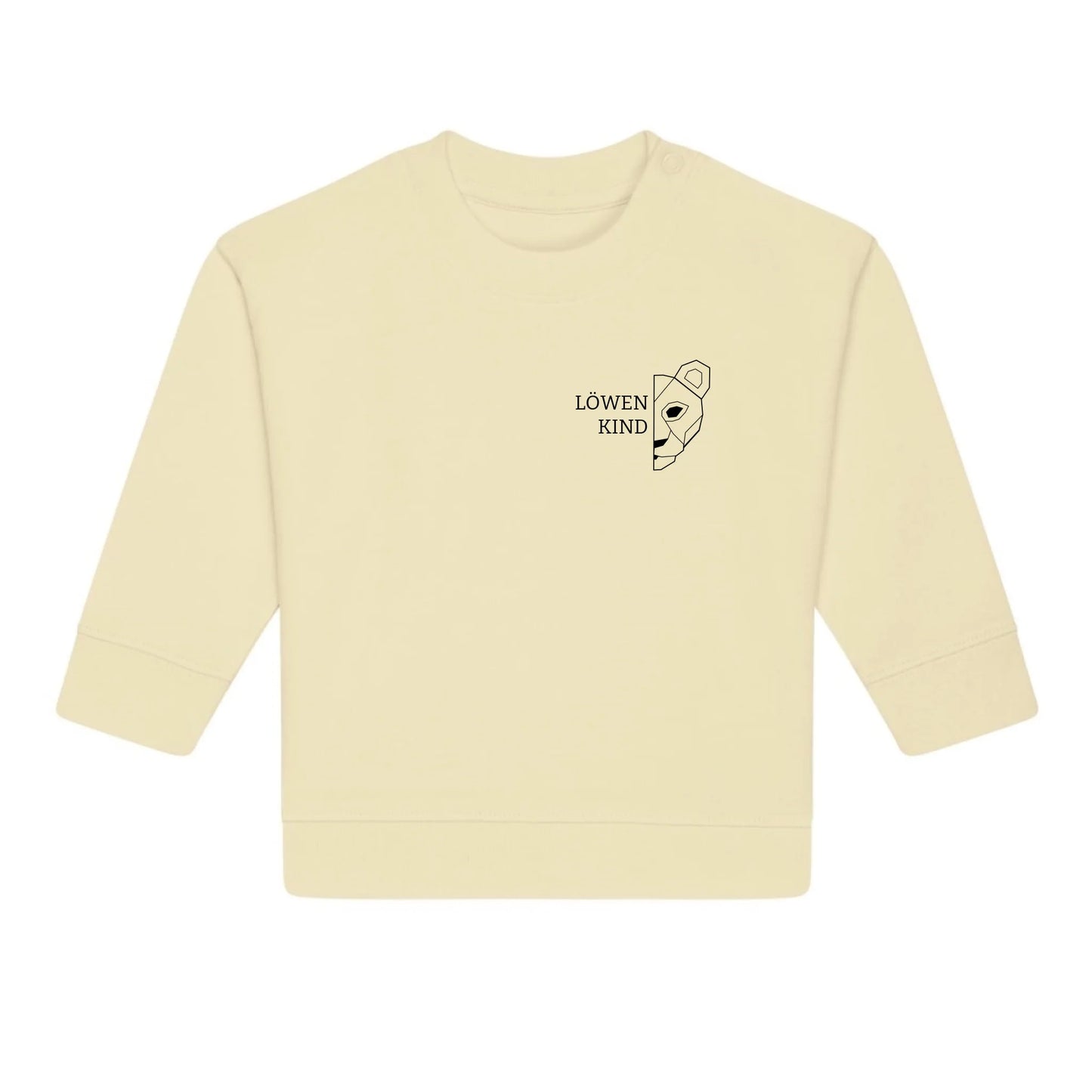Löwen Baby Brusttasche - Bio Baby Sweatshirt *personalisierbar (ohne Namen)*