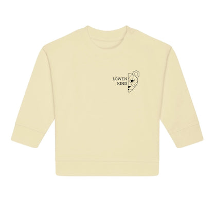 Löwen Baby Brusttasche - Bio Baby Sweatshirt *personalisierbar (ohne Namen)*