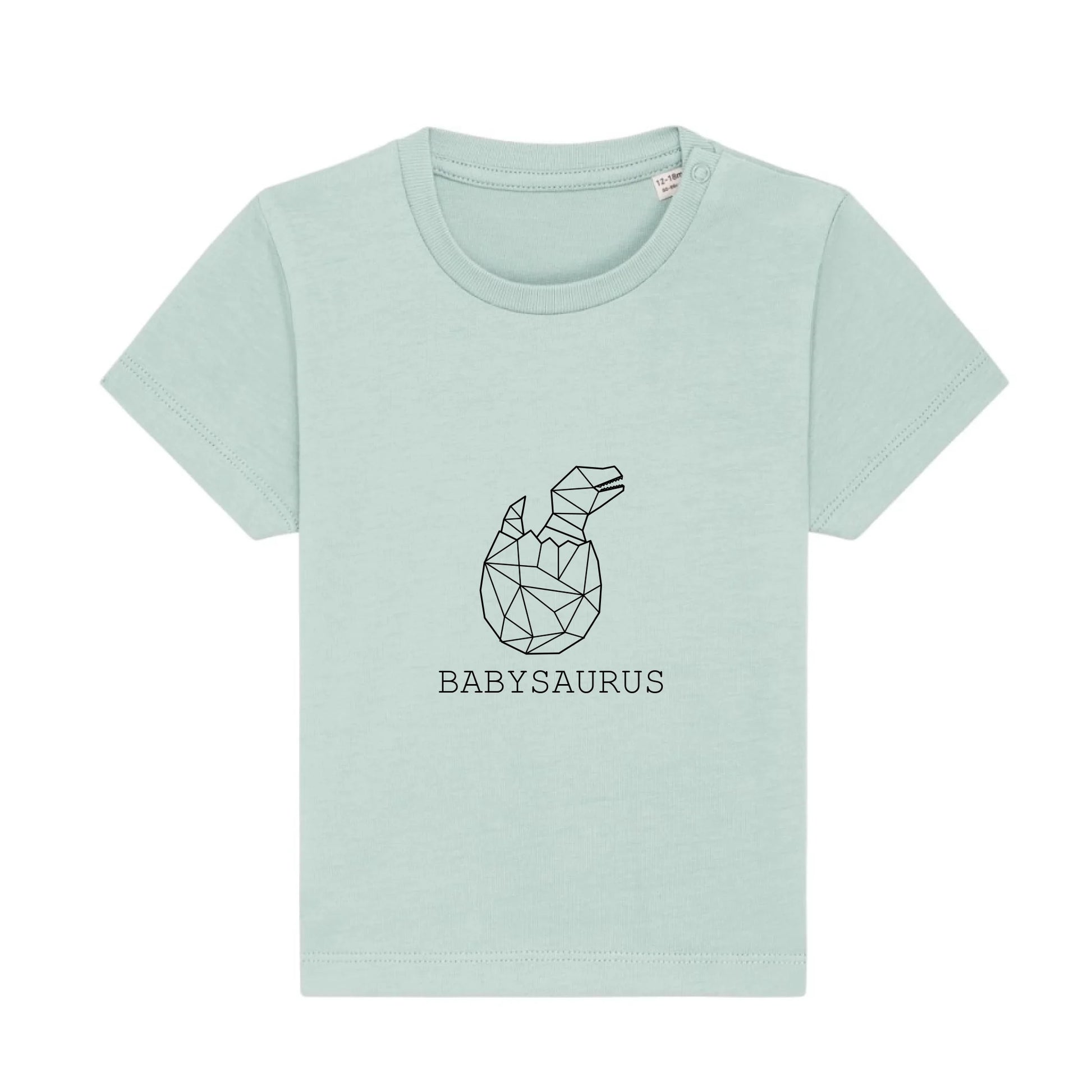 Babysaurus - Bio Baby Shirt *personalisierbar (ohne Namen)* Baby Creator T-Shirt ST ST NEU Caribbean-Blue