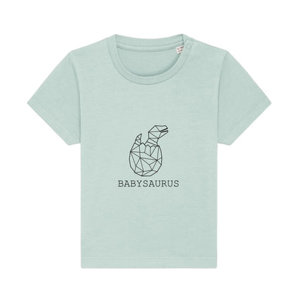 Babysaurus - Bio Baby Shirt *personalisierbar (ohne Namen)* Baby Creator T-Shirt ST ST NEU Caribbean-Blue