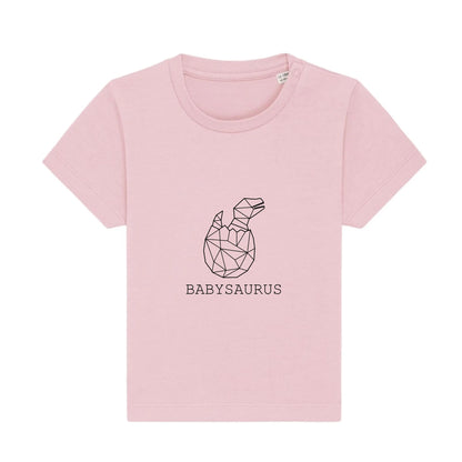 Babysaurus - Bio Baby Shirt *personalisierbar (ohne Namen)* Baby Creator T-Shirt ST ST NEU Cotton-Pink