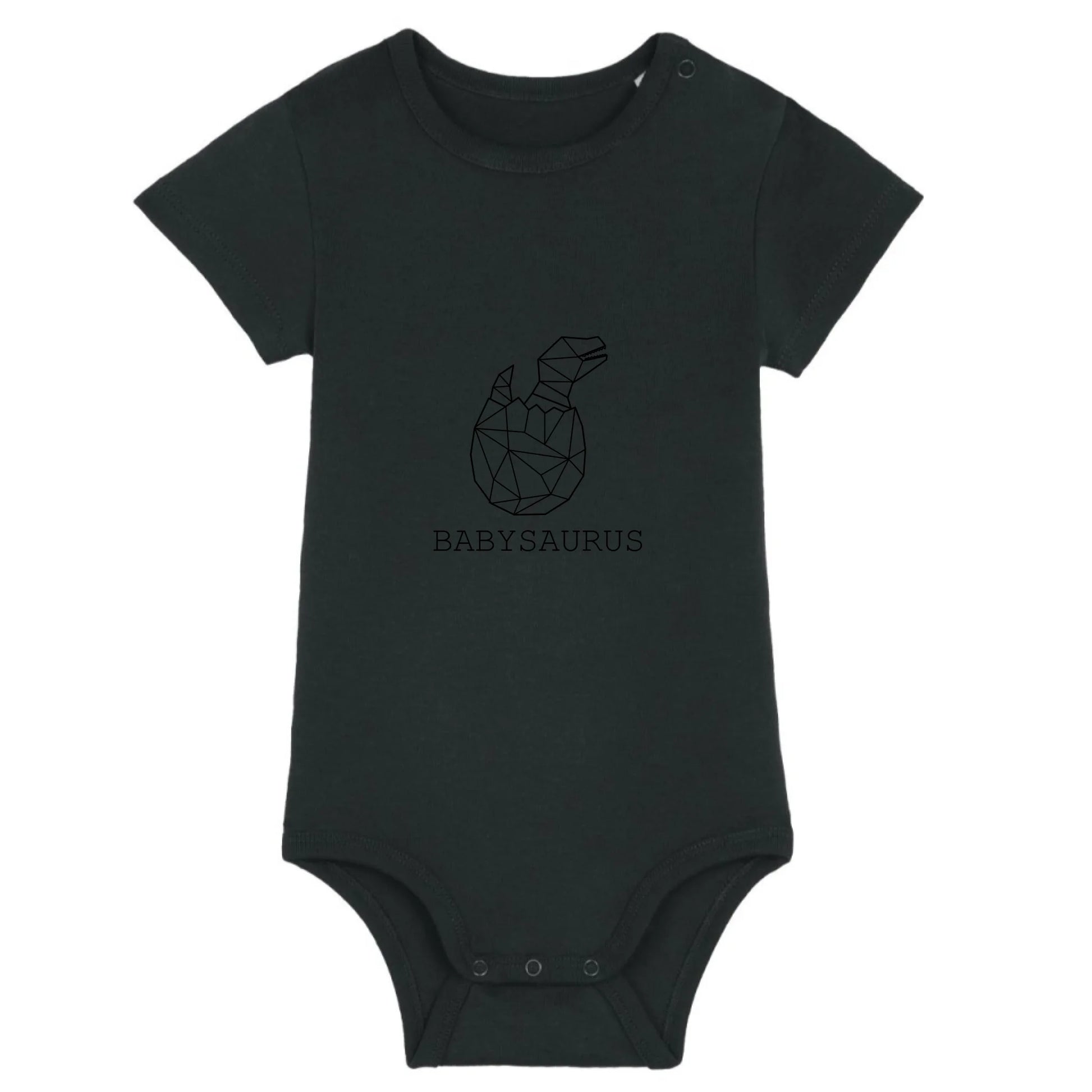 Babysaurus - Bio Baby Body *personalisierbar (ohne Namen)* Baby Body ST ST Black