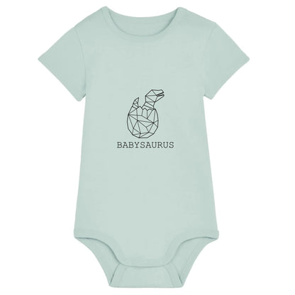 Babysaurus - Bio Baby Body *personalisierbar (ohne Namen)* Baby Body ST ST Caribbean-Blue