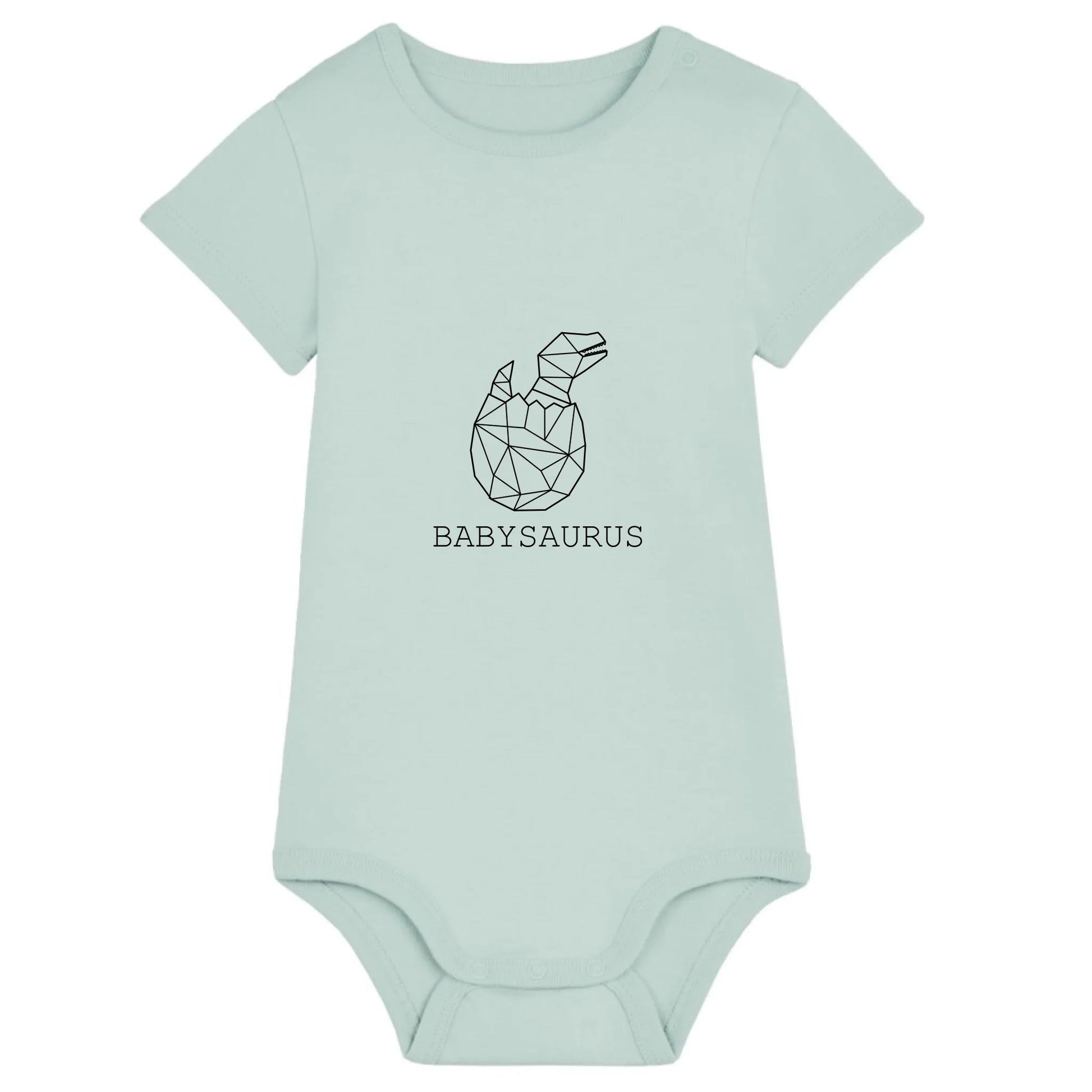 Babysaurus - Bio Baby Body *personalisierbar (ohne Namen)* Baby Body ST ST Caribbean-Blue
