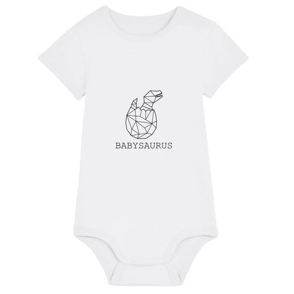 Babysaurus - Bio Baby Body *personalisierbar (ohne Namen)* Baby Body ST ST White