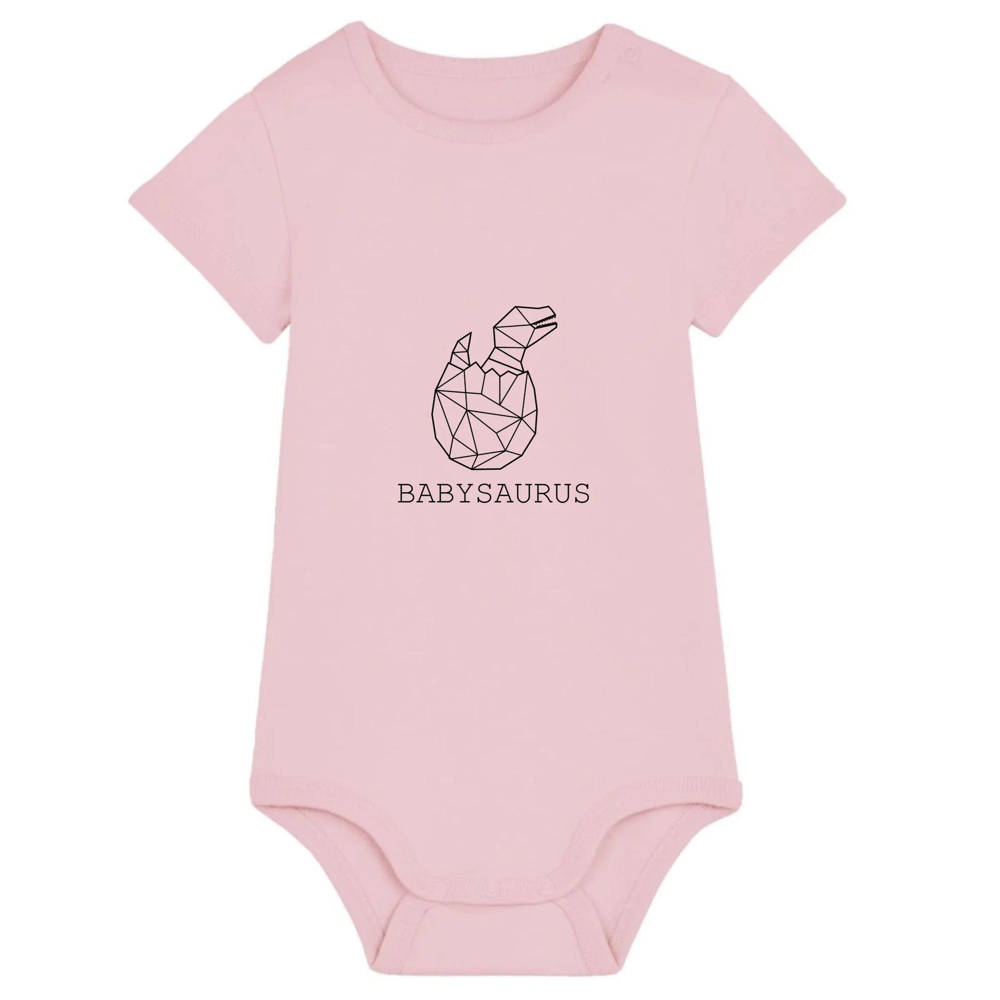 Babysaurus - Bio Baby Body *personalisierbar (ohne Namen)* Baby Body ST ST Cotton-Pink