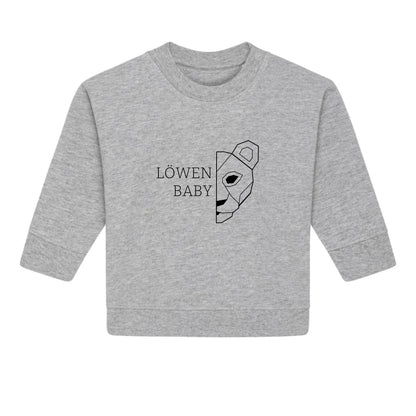 Löwen Baby - Bio Baby Sweatshirt *personalisierbar (ohne Namen)*