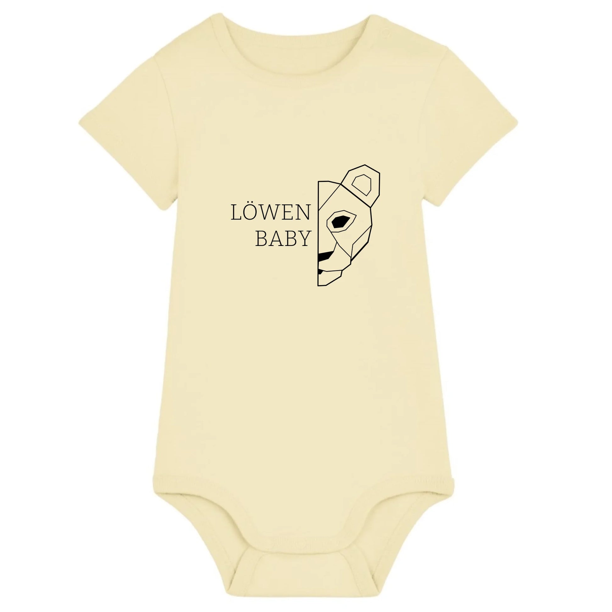 Löwen Baby - Bio Baby Body *personalisierbar (ohne Namen)* Baby Body ST ST Butter