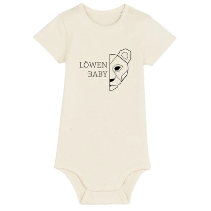 Löwen Baby - Bio Baby Body *personalisierbar (ohne Namen)* Baby Body ST ST Natural-Raw