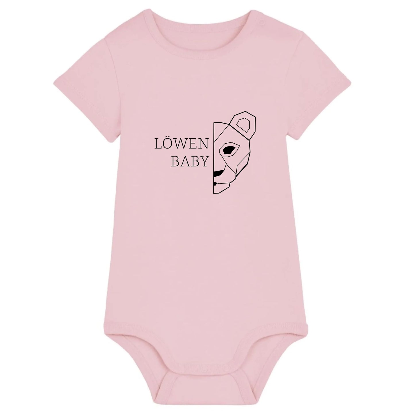 Löwen Baby - Bio Baby Body *personalisierbar (ohne Namen)* Baby Body ST ST Cotton-Pink