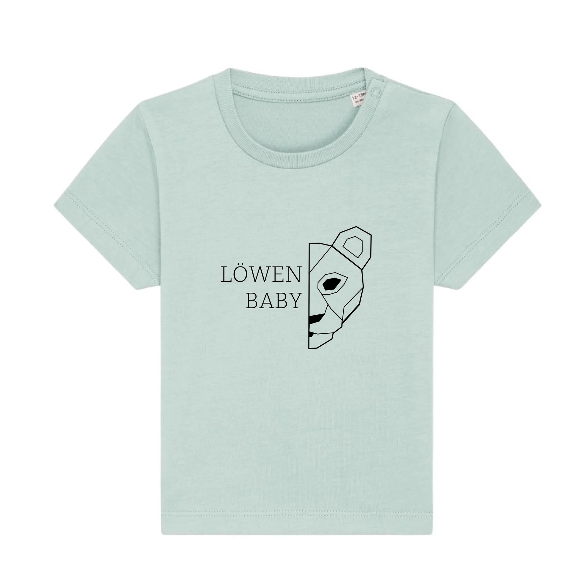 Löwen Baby - Bio Baby Shirt *personalisierbar (ohne Namen)* Baby Creator T-Shirt ST ST NEU Caribbean-Blue