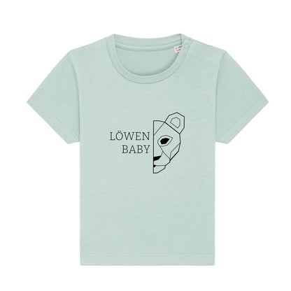 Löwen Baby - Bio Baby Shirt *personalisierbar (ohne Namen)* Baby Creator T-Shirt ST ST NEU Caribbean-Blue