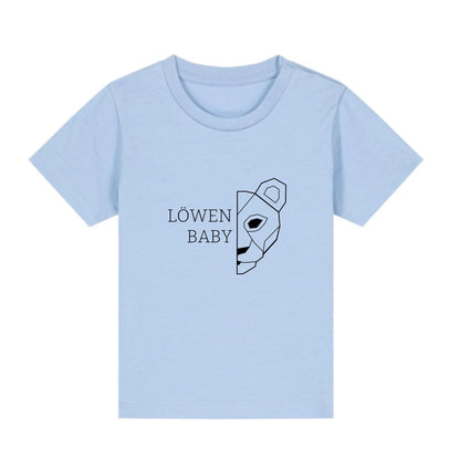 Löwen Baby - Bio Baby Shirt *personalisierbar (ohne Namen)* Baby Creator T-Shirt ST ST NEU Blue-Soul
