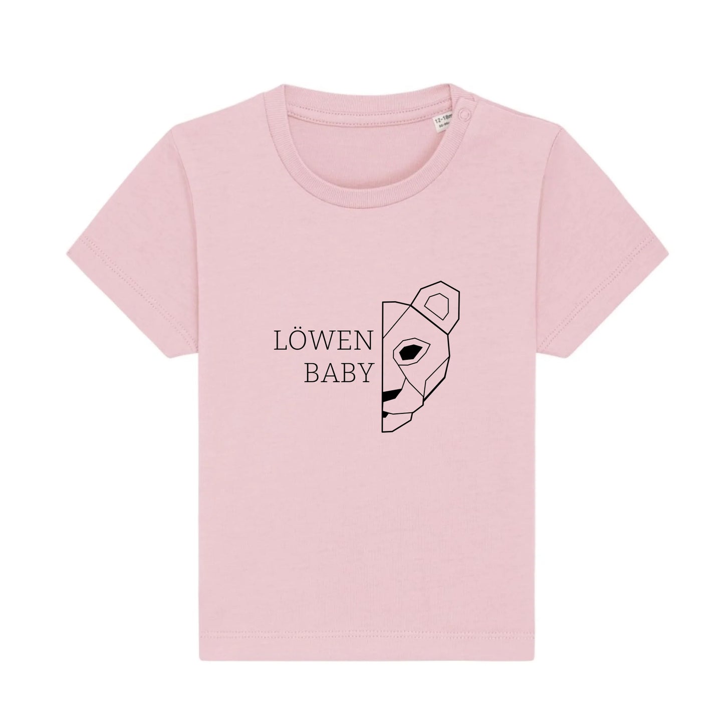 Löwen Baby - Bio Baby Shirt *personalisierbar (ohne Namen)* Baby Creator T-Shirt ST ST NEU Cotton-Pink