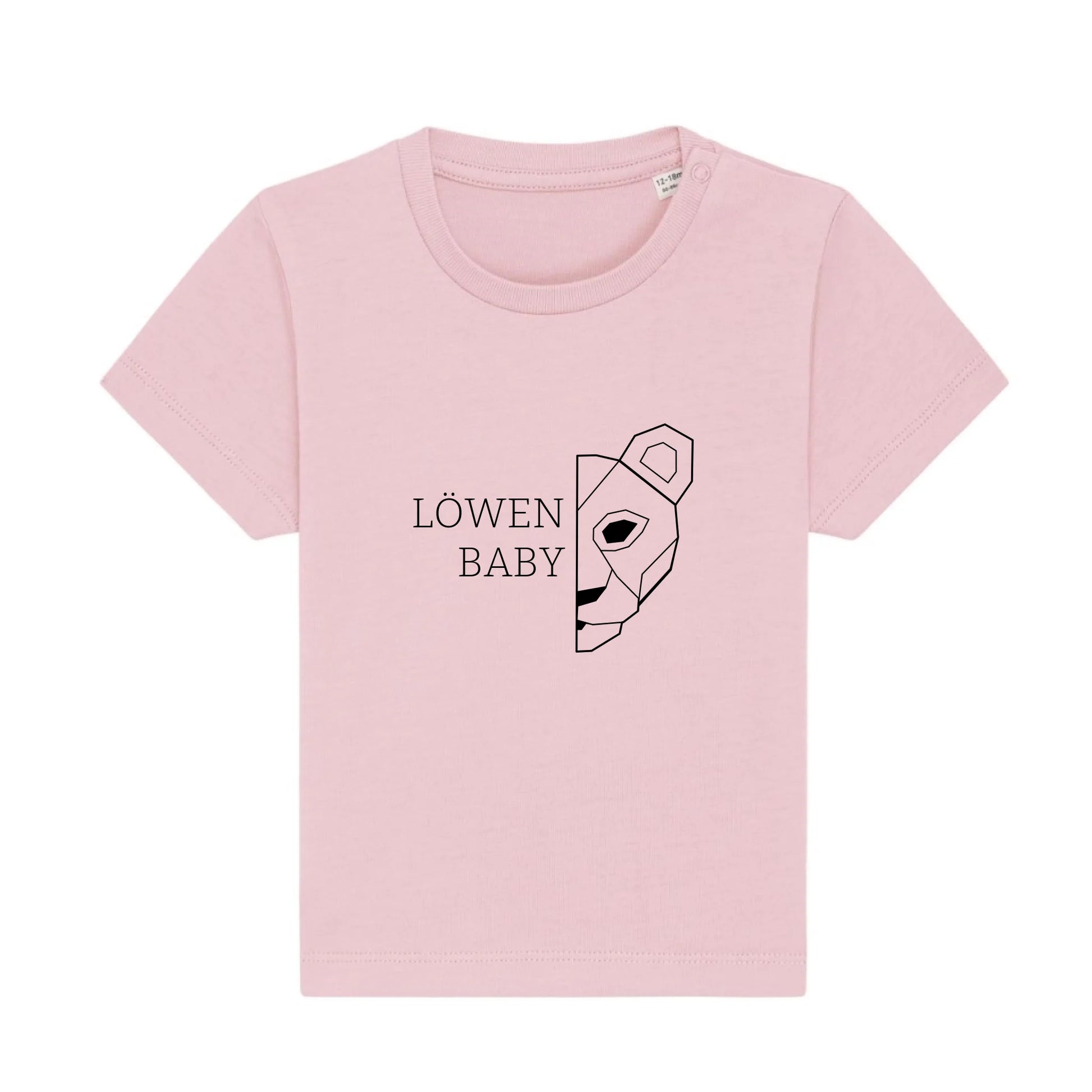 Löwen Baby - Bio Baby Shirt *personalisierbar (ohne Namen)* Baby Creator T-Shirt ST ST NEU Cotton-Pink