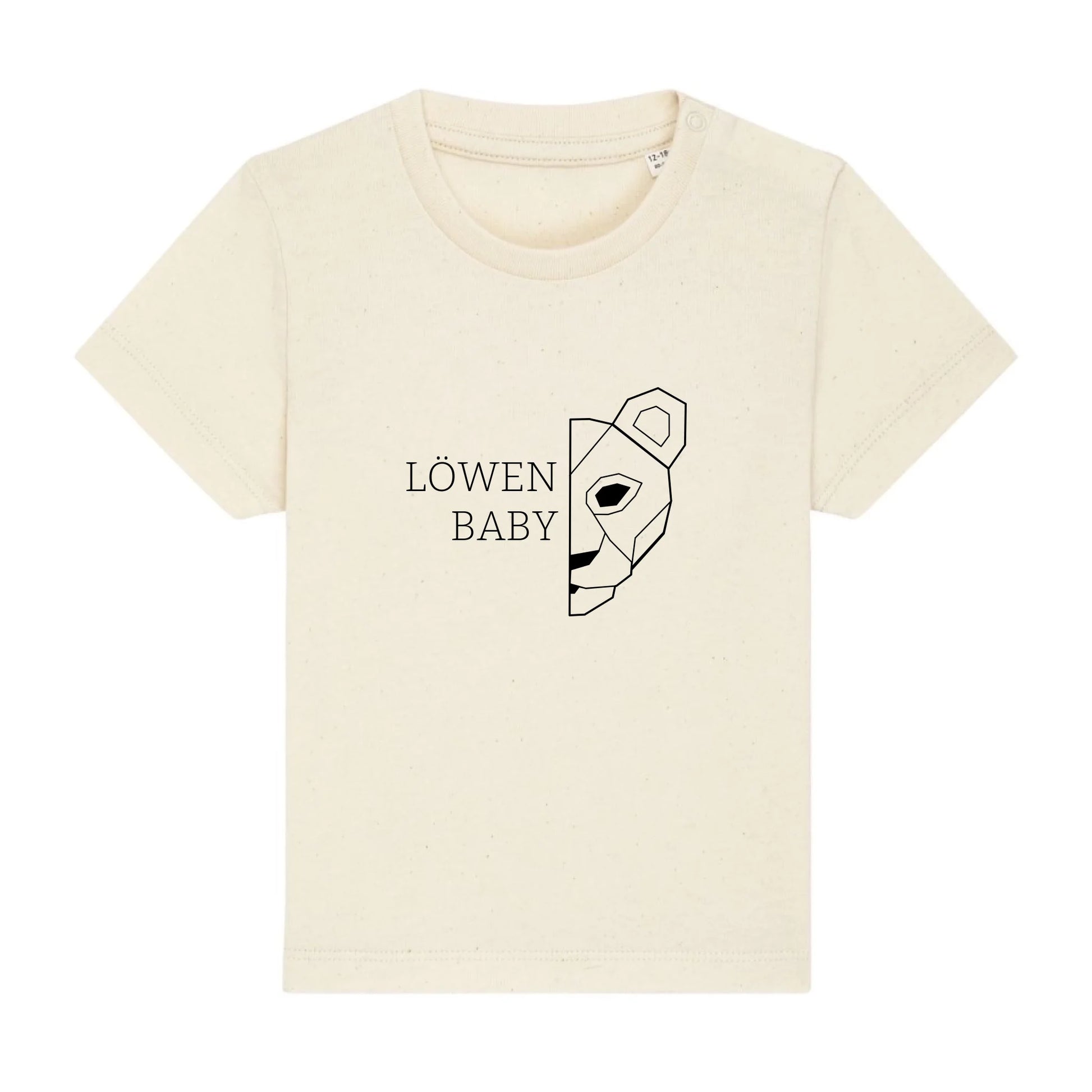 Löwen Baby - Bio Baby Shirt *personalisierbar (ohne Namen)* Baby Creator T-Shirt ST ST NEU Natural-Raw