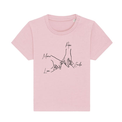 Family Hands - Bio Baby Shirt *personalisierbar* Baby Creator T-Shirt ST ST NEU Cotton-Pink
