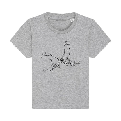 Family Hands - Bio Baby Shirt *personalisierbar* Baby Creator T-Shirt ST ST NEU Heather-Grey