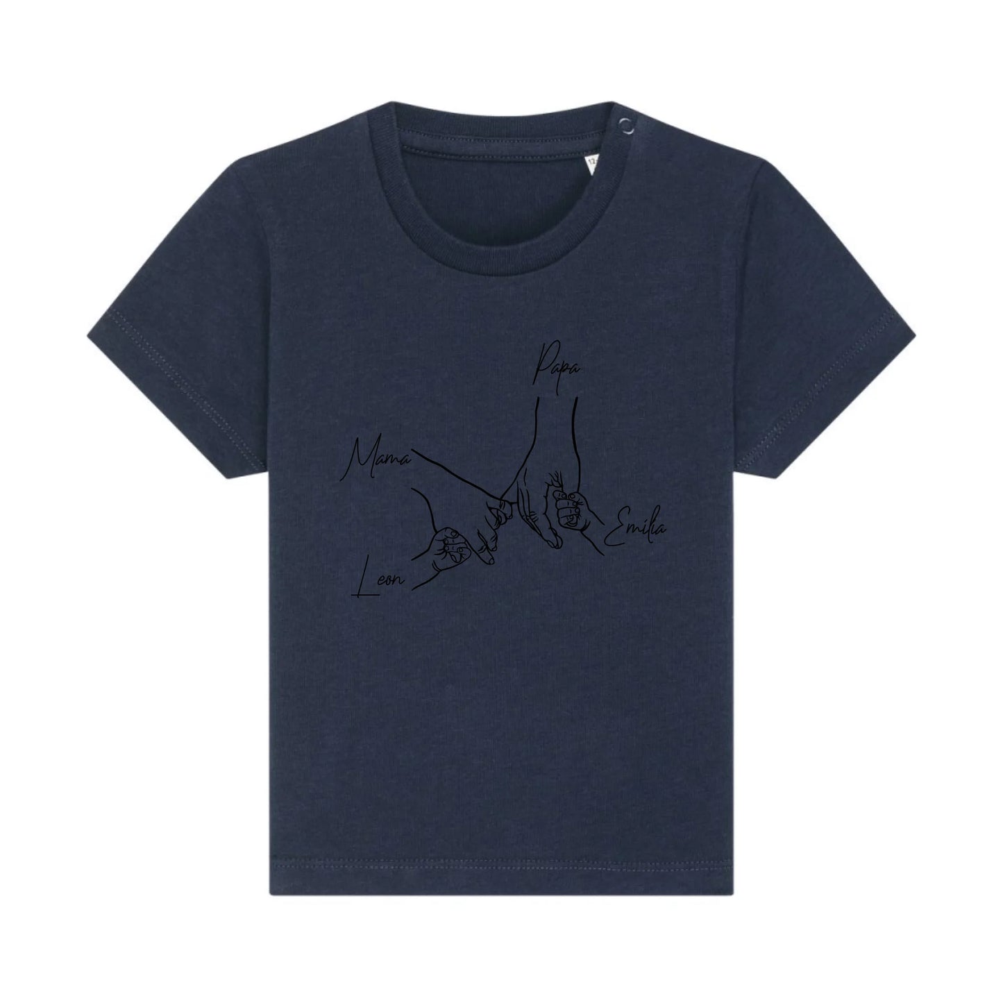Family Hands - Bio Baby Shirt *personalisierbar* Baby Creator T-Shirt ST ST NEU French-Navy