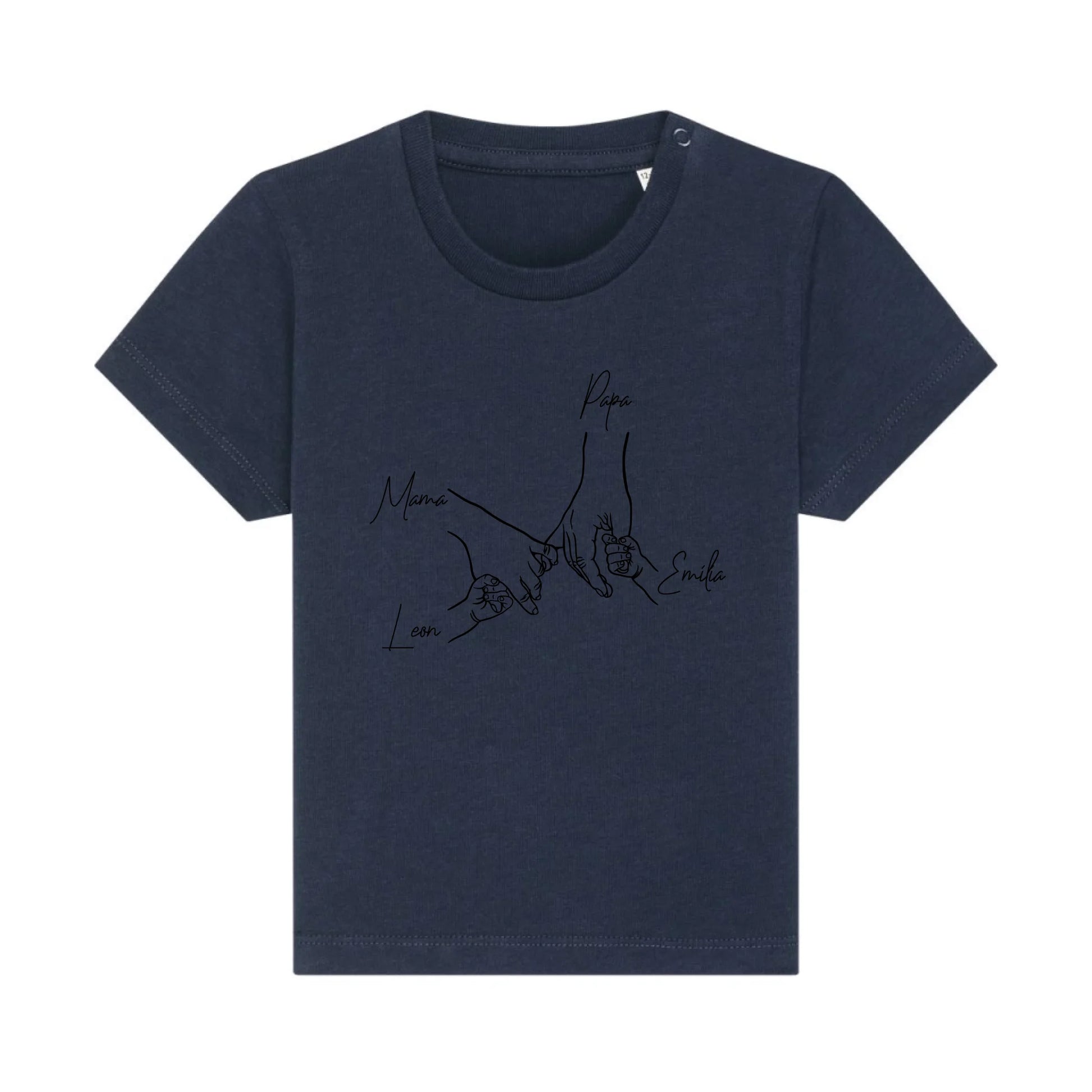 Family Hands - Bio Baby Shirt *personalisierbar* Baby Creator T-Shirt ST ST NEU French-Navy