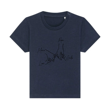 Family Hands - Bio Baby Shirt *personalisierbar* Baby Creator T-Shirt ST ST NEU French-Navy