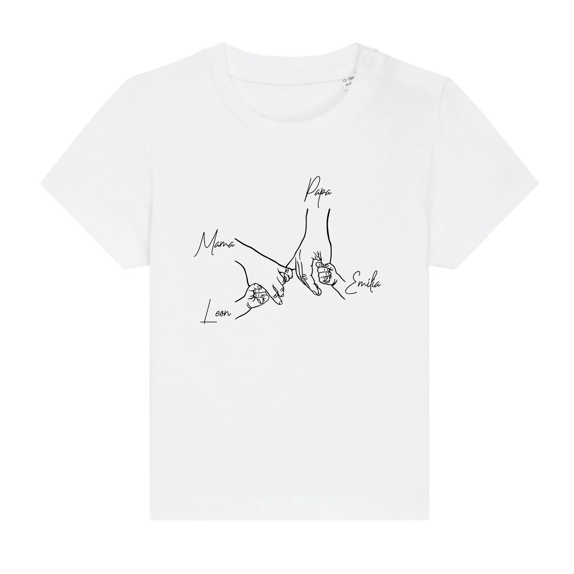 Family Hands - Bio Baby Shirt *personalisierbar* Baby Creator T-Shirt ST ST NEU White
