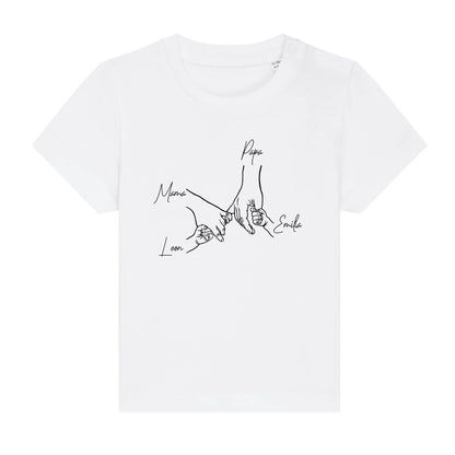 Family Hands - Bio Baby Shirt *personalisierbar* Baby Creator T-Shirt ST ST NEU White