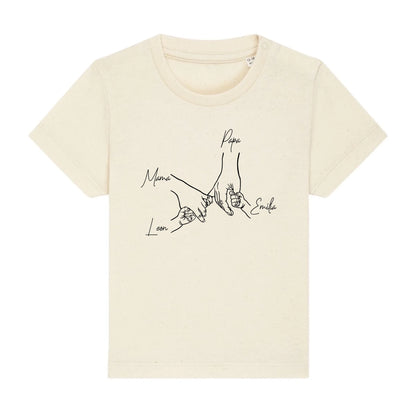 Family Hands - Bio Baby Shirt *personalisierbar* Baby Creator T-Shirt ST ST NEU Natural-Raw