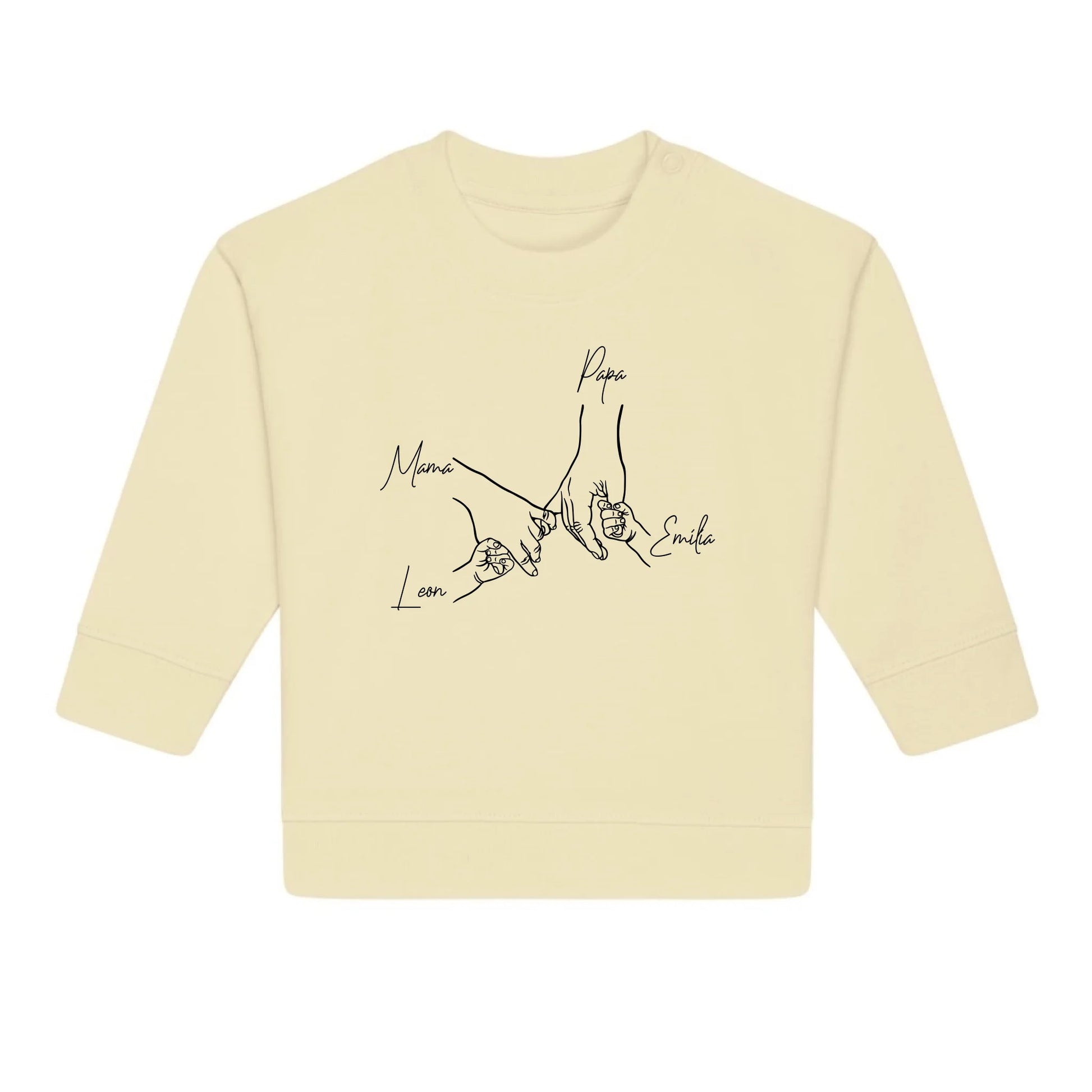 Family Hands - Bio Baby Sweatshirt *personalisierbar* Baby Changer Sweatshirt ST ST NEU Butter