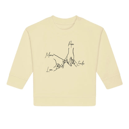 Family Hands - Bio Baby Sweatshirt *personalisierbar* Baby Changer Sweatshirt ST ST NEU Butter