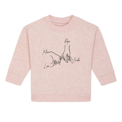 Family Hands - Bio Baby Sweatshirt *personalisierbar*