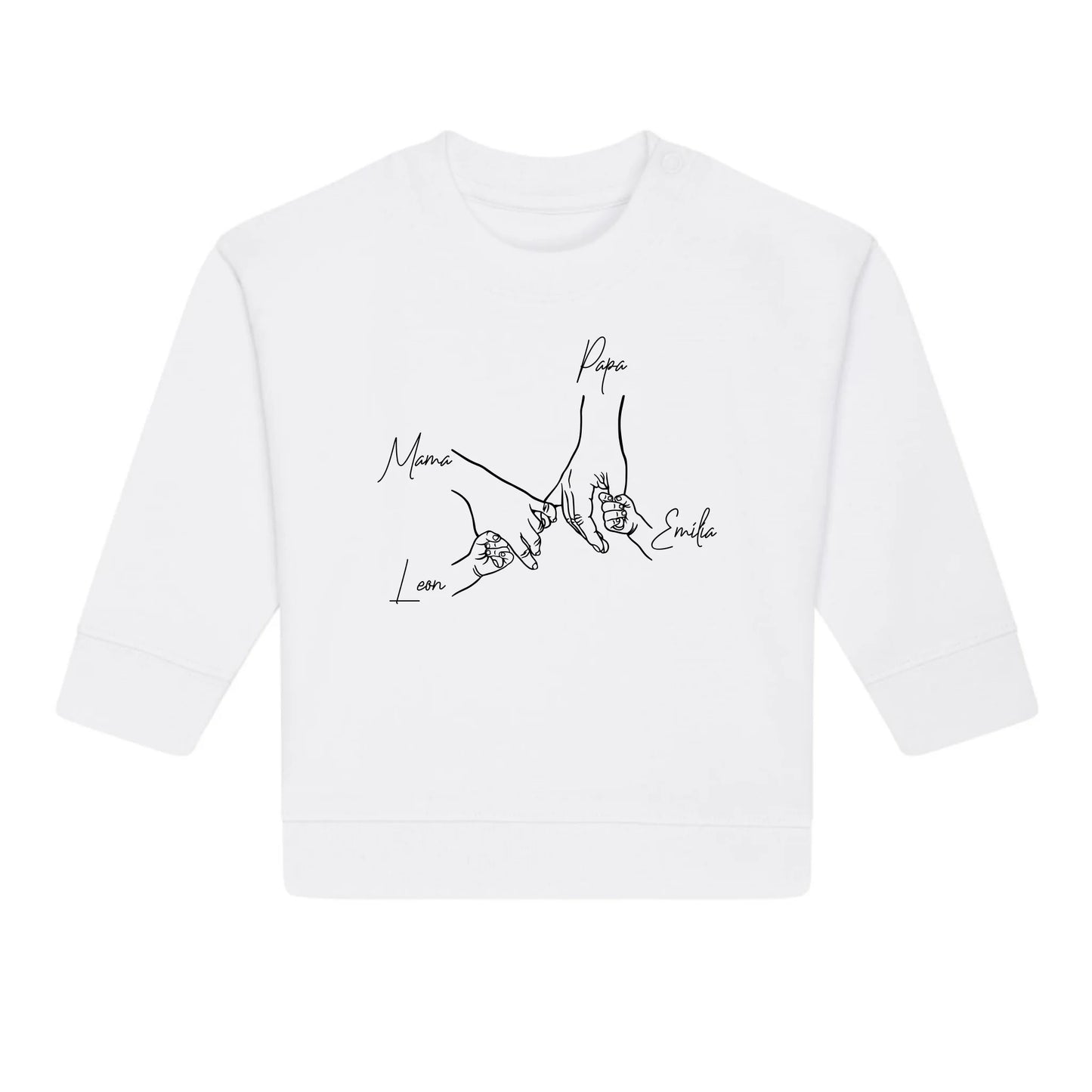 Family Hands - Bio Baby Sweatshirt *personalisierbar*