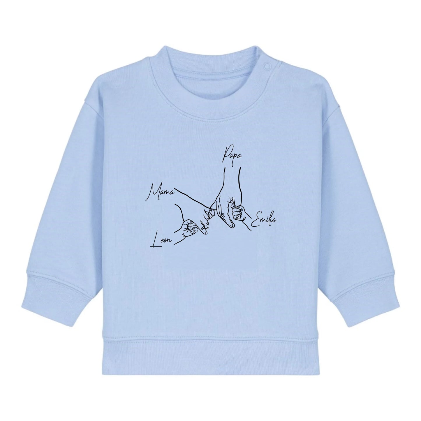 Family Hands - Bio Baby Sweatshirt *personalisierbar*