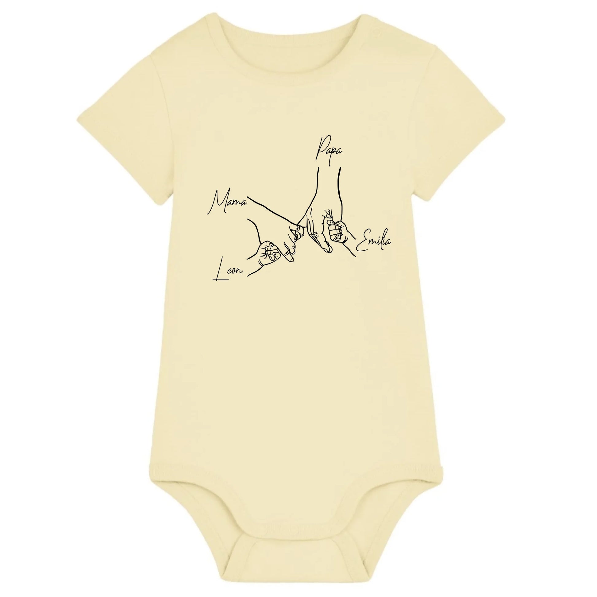 Family Hands - Bio Baby Body *personalisierbar* Baby Body ST ST Butter