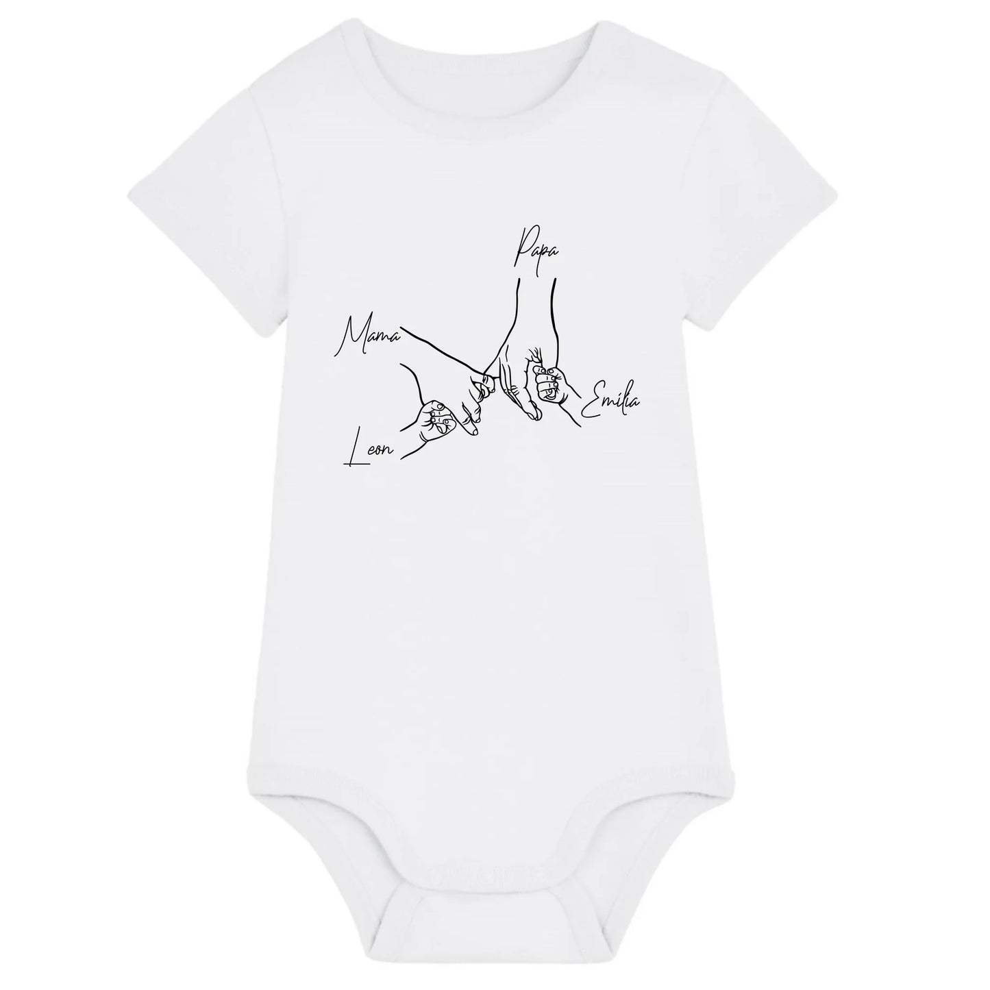 Family Hands - Bio Baby Body *personalisierbar* Baby Body ST ST White