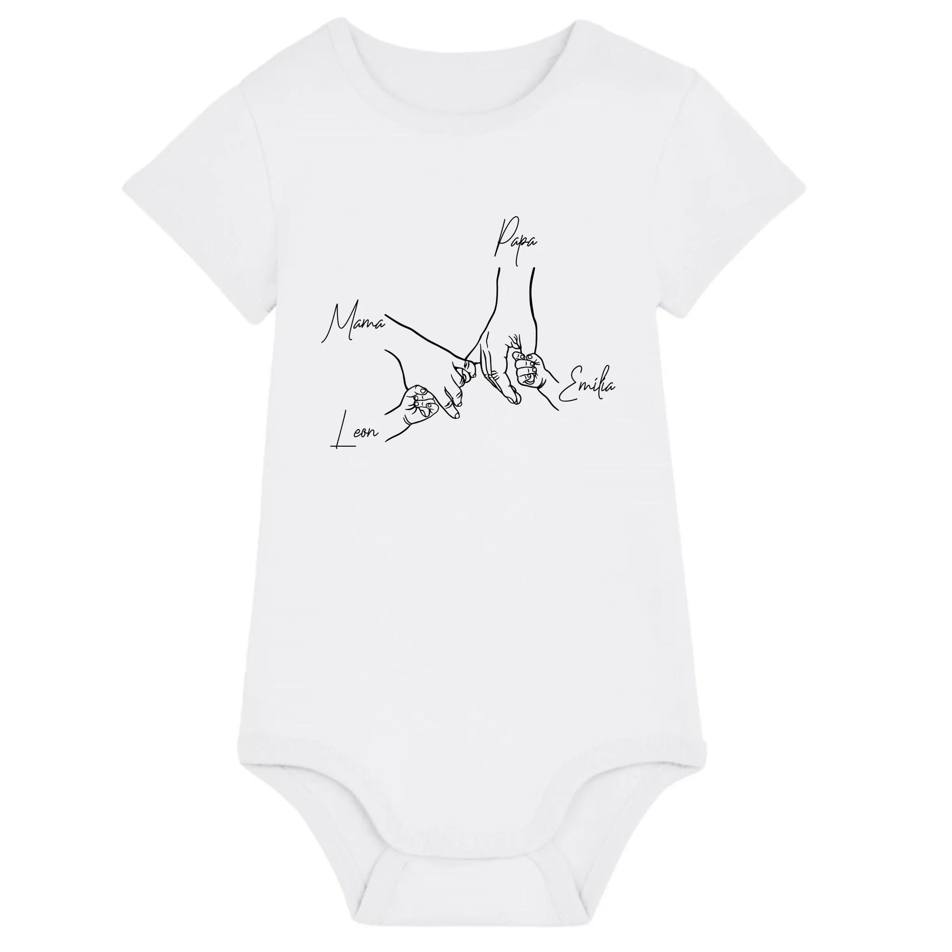 Family Hands - Bio Baby Body *personalisierbar* Baby Body ST ST White